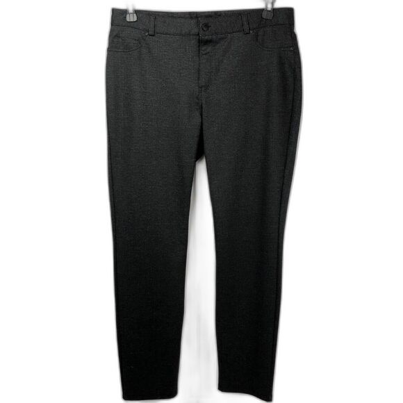 DKNY JEANS Straight Leg Pants Charcoal Gray Large Business Casual Stretch L - Picture 1 of 11